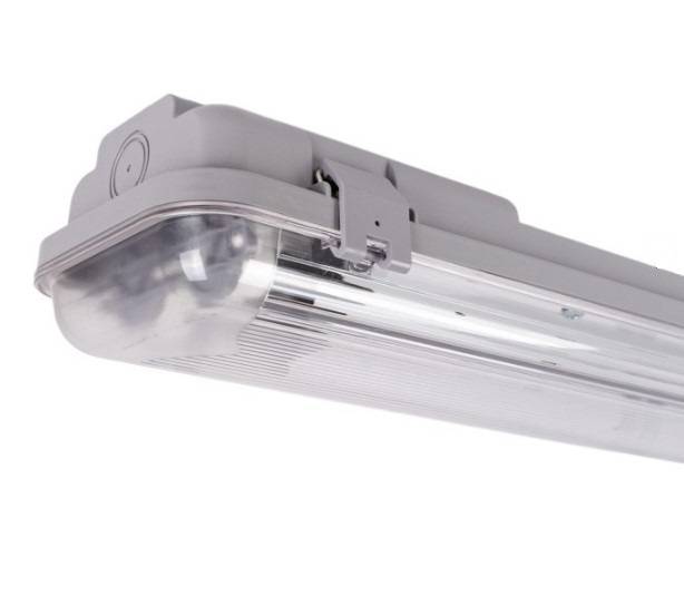 Réglette Étanche IP65 + 2 Tubes LED 150cm Connexion Latérale