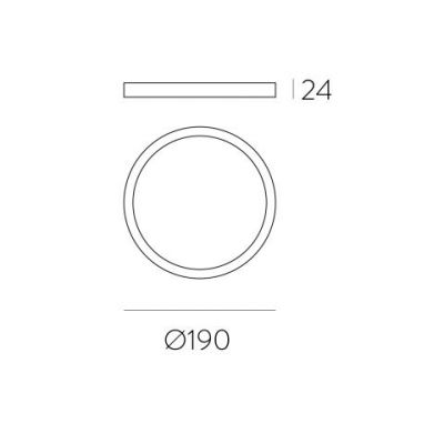 Plafonnier apparent rond à led blanc pour éclairer des espaces chambres, couloirs et accueils en hôtellerie  : Modèle Kore 